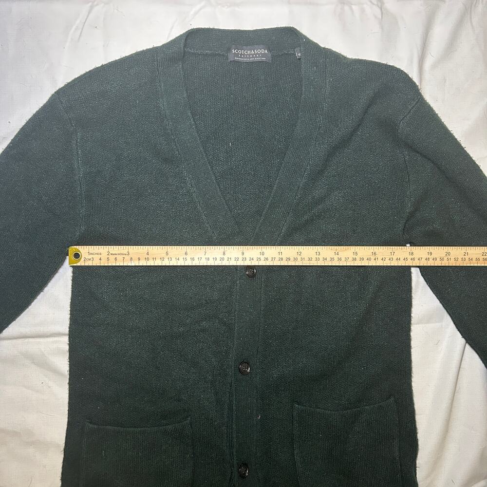 Scotch &‎ Soda Mens Relaxed Soft Knit Cardigan Sweater Size Small Dark Green - Picture 11 of 12